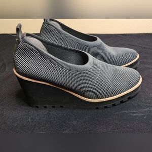 Eileen Fisher Marie Slip On Cushioned Knit Grey Graphite Size 6.5 Shoes